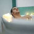 Man enjoying spa treatment