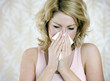Woman having a cold