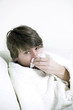 A man down with flu