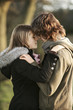 Couple hugging face to face