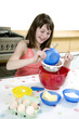 Girl learning baking