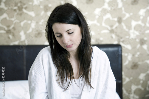 Photo: An ill woman in her bedroom An ill woman in her bedroom