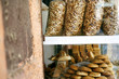 Biscuits and pastries on market stall