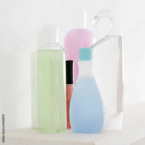 Photo: Bottles of body products Bottles of body products