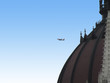 Tower with airplane