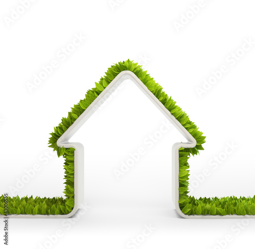 Illustration: Green home symbol Green home symbol