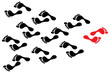 Concept of rebellion, flow against the tide, individuality, and