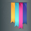 Show colorful ribbon promotional products, vector