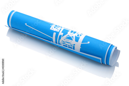 Photo: blueprint isolated blueprint isolated