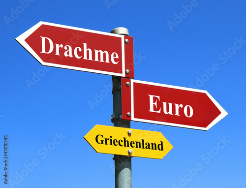 Foto: Drachme oder Euro Drachme oder Euro