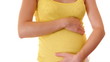 Video: Woman touching her pregnant belly Woman touching her pregnant belly