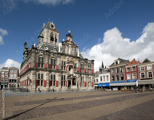 Photo: Delft city hall on a beautiful sunny day Delft city hall on a beautiful sunny day