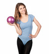 girl gymnast  with a ball
