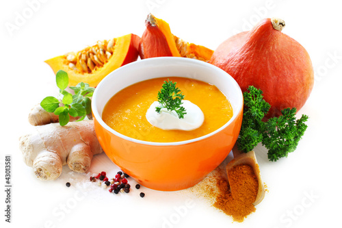 Photo: Pumpkin Soup with Ingredients Pumpkin Soup with Ingredients
