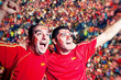 Football Supporters Watching a Match