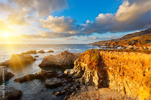 Photo: Big Sur Pacific Ocean coast at sunset Big Sur Pacific Ocean coast at sunset