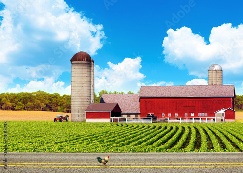 Photo: American Country Road With Blue Sky American Country Road With Blue Sky