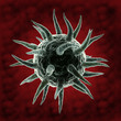 Illustration: Isolated virus in x-ray texture Isolated virus in x-ray texture