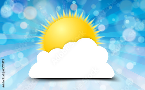 Vector: Cloudy Sun Cloudy Sun