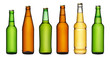 Set of Bottles isolated on white background