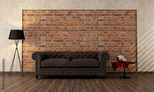 Illustration: vintage livingroom vintage livingroom