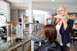 Hairdresser Cutting Client's Hair