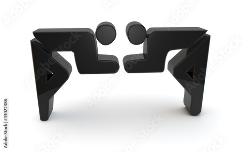 Illustration: ringen wrestle symbol 3d ringen wrestle symbol 3d