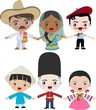 Vector: Multicultural children holding hands Multicultural children holding hands