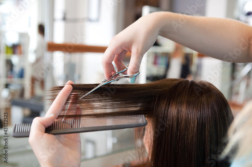 Photo: Hairdresser Cutting Client's Hair Hairdresser Cutting Client's Hair