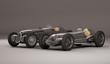 Antique black racing cars