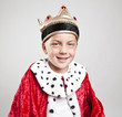 Foto: little funny boy dressed as a king little funny boy dressed as a king