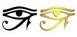 Vector: Eye of Horus in black and gold Eye of Horus in black and gold
