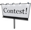 Contest Word on Billboard Raffle Drawing Lottery