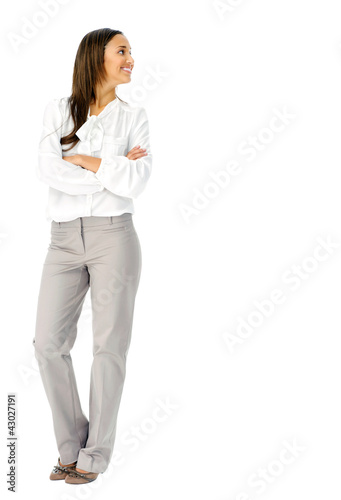 Photo: Business presentation woman. Business presentation woman.