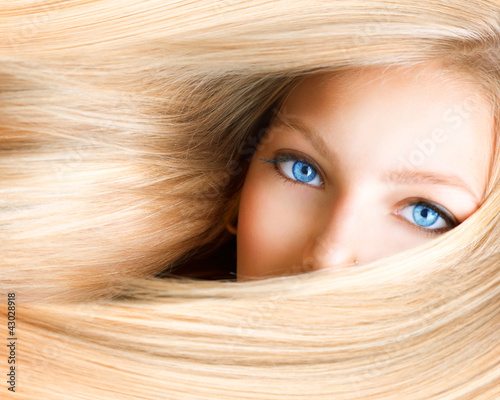 Photo: Blond Girl. Blonde Woman with Blue Eyes Blond Girl. Blonde Woman with Blue Eyes