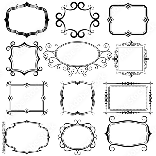 Vector: various vintage frame set various vintage frame set