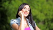 Video: Pretty young female having a conversation over the mobile Pretty young female having a conversation over the mobile