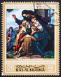 canvas print picture - Postage stamp Ras al-Khaimah 1970 Sinite Parvulos, Painting