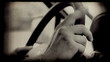 Retro driver hands, closeup shot. HD.