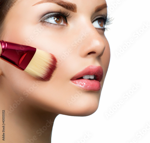 Photo: Cosmetic. Base for Perfect Make-up. Applying Make-up Cosmetic. Base for Perfect Make-up. Applying Make-up