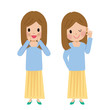 会話をする女性