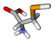 Amino acid selenocysteine sticks molecular model