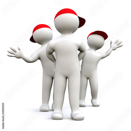 Illustration: 3D Man service team 3D Man service team