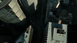 Aerial vertical view of skyscrapers, USA