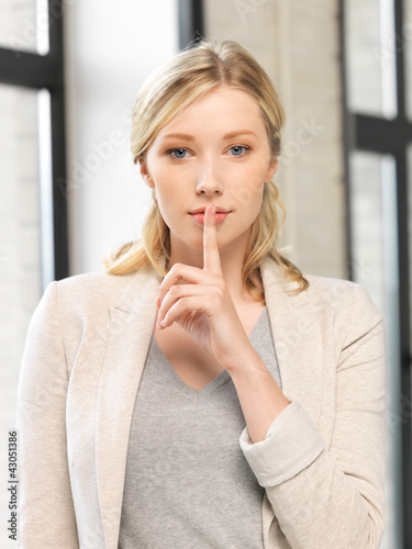 Photo: finger on lips finger on lips