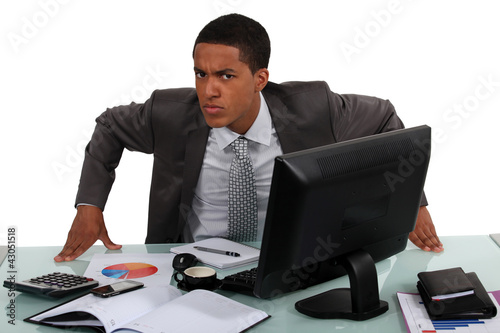 Photo: An annoyed businessman An annoyed businessman