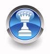 Illustration: "Queen glossy icon" (Chess collection: 6/7) "Queen glossy icon" (Chess collection: 6/7)