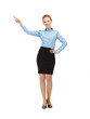 stewardess pointing her finger
