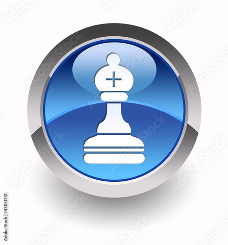 Illustration: "Bishop glossy icon" (Chess collection: 5/7) "Bishop glossy icon" (Chess collection: 5/7)