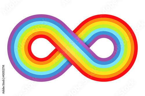 Vector: Abstract rainbow infinity. Vector illustration. Abstract rainbow infinity. Vector illustration.